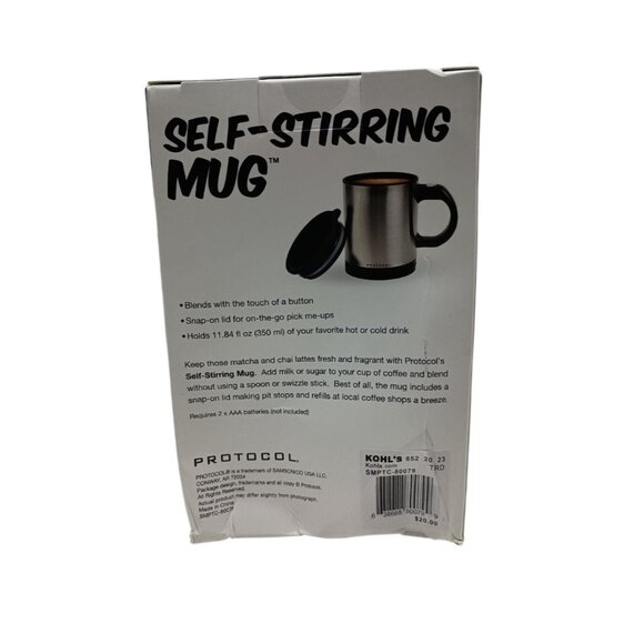 Protocol Self-StirringTravel Mug W/Lid Battery Operated (Lose The Spoon) - Picture 3 of 6